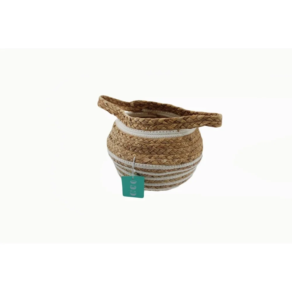 Storage Bins 2pcs Pillowfort Small‎ Water Hyacinth and Coiled Rope Storage Bin